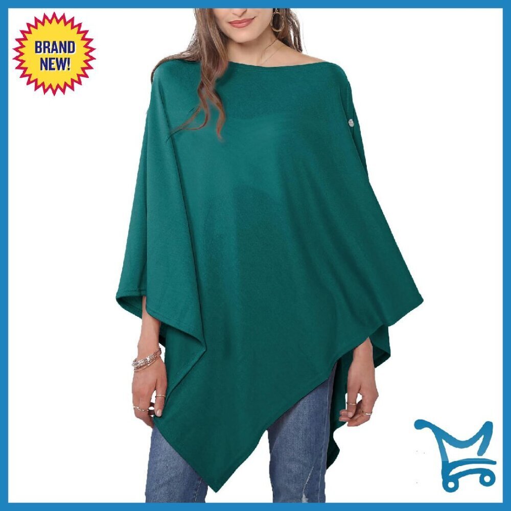 Soft Lightweight Knitted Poncho Shawl Wrap Cape Scarf One Size